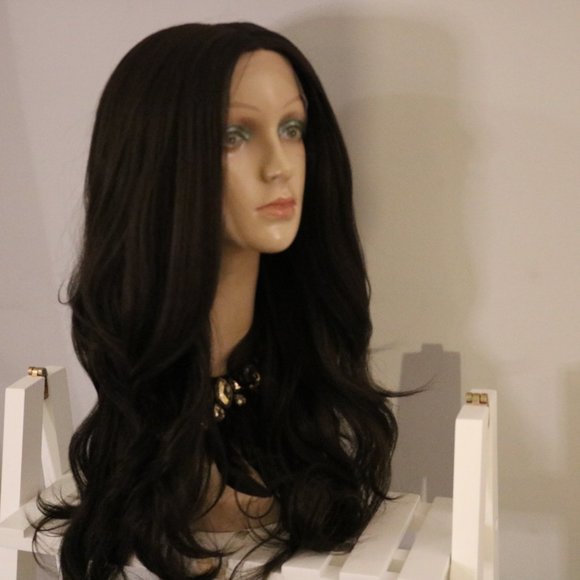 Kinky Straight-Wavy Synthetic Wig - Picture 2 of 3
